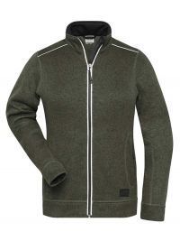Olivgrüne Fleece Jacke Damen